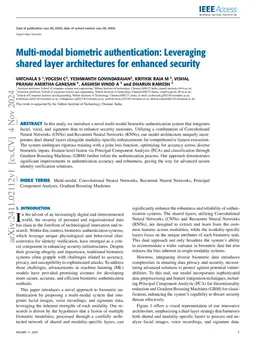 Multi-modal biometric authentication: Leveraging shared layer
  architectures for enhanced security
