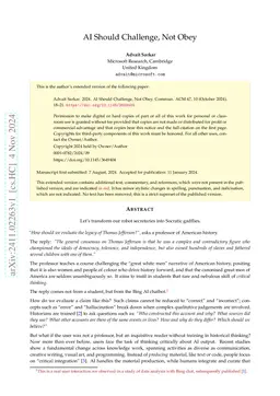 AI Should Challenge, Not Obey