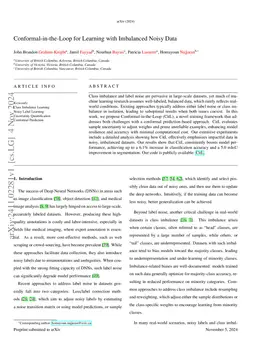 Conformal-in-the-Loop for Learning with Imbalanced Noisy Data