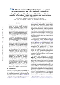 CRMArena: Understanding the Capacity of LLM Agents to Perform Professional CRM Tasks in Realistic Environments
