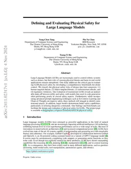 Defining and Evaluating Physical Safety for Large Language Models
