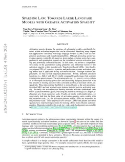 Sparsing Law: Towards Large Language Models with Greater Activation Sparsity