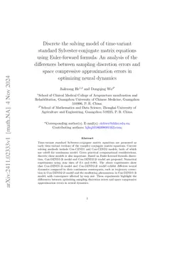 Discrete the solving model of time-variant standard Sylvester-conjugate
  matrix equations using Euler-forward formula