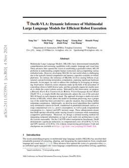DeeR-VLA: Dynamic Inference of Multimodal Large Language Models for
  Efficient Robot Execution
