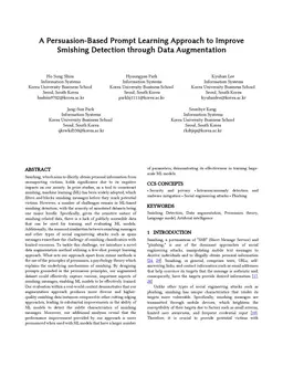 A Persuasion-Based Prompt Learning Approach to Improve Smishing
  Detection through Data Augmentation