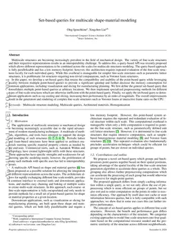 Set-based queries for multiscale shape-material modeling
