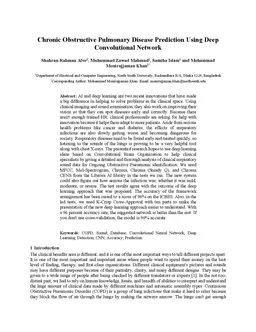 Chronic Obstructive Pulmonary Disease Prediction Using Deep Convolutional Network