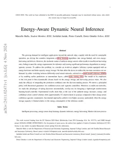 Energy-Aware Dynamic Neural Inference