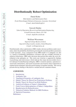 Distributionally Robust Optimization