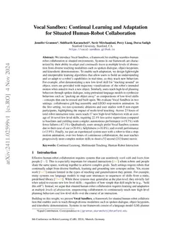 Vocal Sandbox: Continual Learning and Adaptation for Situated
  Human-Robot Collaboration