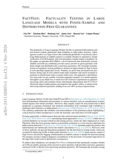 FactTest: Factuality Testing in Large Language Models with Finite-Sample
  and Distribution-Free Guarantees