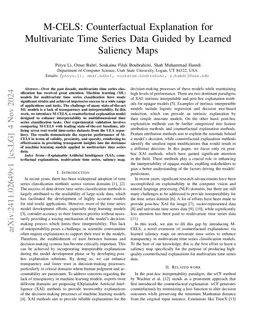 M-CELS: Counterfactual Explanation for Multivariate Time Series Data
  Guided by Learned Saliency Maps