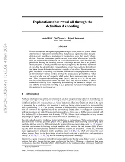 Explanations that reveal all through the definition of encoding