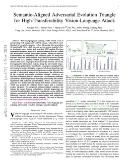 Semantic-Aligned Adversarial Evolution Triangle for High-Transferability
  Vision-Language Attack