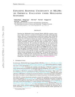Exploring Response Uncertainty in MLLMs: An Empirical Evaluation under Misleading Scenarios