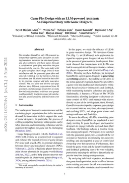 Game Plot Design with an LLM-powered Assistant: An Empirical Study with
  Game Designers