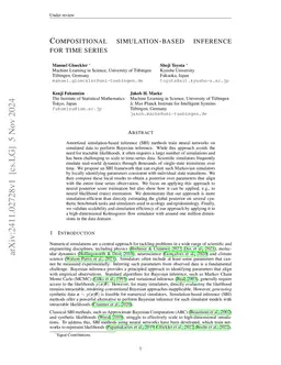 Compositional simulation-based inference for time series