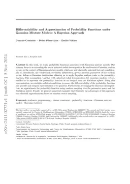 Differentiability and Approximation of Probability Functions under
  Gaussian Mixture Models: A Bayesian Approach