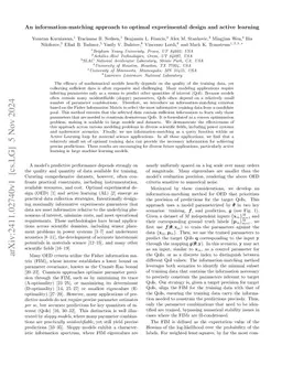An information-matching approach to optimal experimental design and active learning