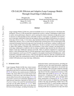 CE-CoLLM: Efficient and Adaptive Large Language Models Through Cloud-Edge Collaboration