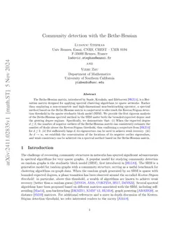 Community detection with the Bethe-Hessian
