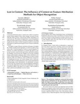 Lost in Context: The Influence of Context on Feature Attribution Methods
  for Object Recognition