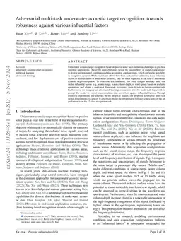 Adversarial multi-task underwater acoustic target recognition: towards
  robustness against various influential factors