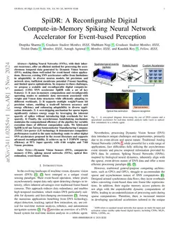 SpiDR: A Reconfigurable Digital Compute-in-Memory Spiking Neural Network
  Accelerator for Event-based Perception