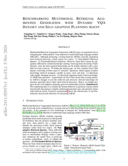 Benchmarking Multimodal Retrieval Augmented Generation with Dynamic VQA Dataset and Self-adaptive Planning Agent