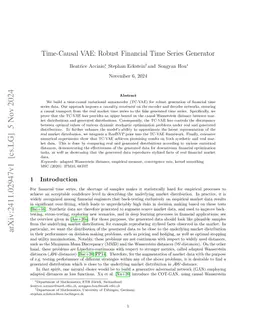 Time-Causal VAE: Robust Financial Time Series Generator