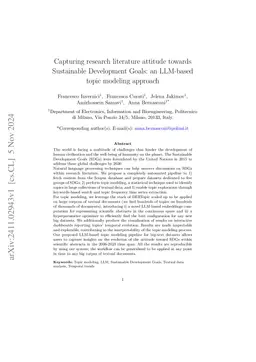 Capturing research literature attitude towards Sustainable Development
  Goals: an LLM-based topic modeling approach