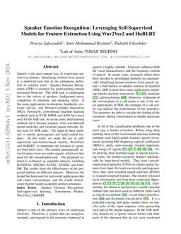 Speaker Emotion Recognition: Leveraging Self-Supervised Models for
  Feature Extraction Using Wav2Vec2 and HuBERT