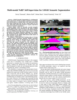 Multi-modal NeRF Self-Supervision for LiDAR Semantic Segmentation