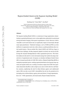 Region-Guided Attack on the Segment Anything Model (SAM)