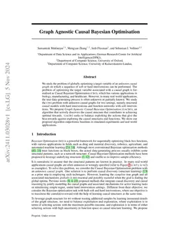 Graph Agnostic Causal Bayesian Optimisation