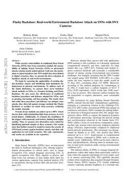 Flashy Backdoor: Real-world Environment Backdoor Attack on SNNs with DVS
  Cameras