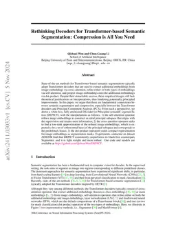 Rethinking Decoders for Transformer-based Semantic Segmentation: A Compression Perspective