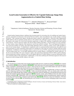 Local Lesion Generation is Effective for Capsule Endoscopy Image Data
  Augmentation in a Limited Data Setting