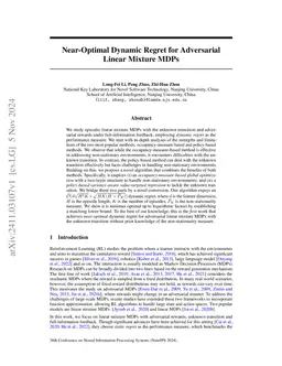 Near-Optimal Dynamic Regret for Adversarial Linear Mixture MDPs