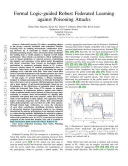 Formal Logic-guided Robust Federated Learning against Poisoning Attacks