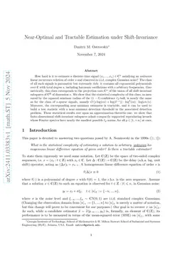 Near-Optimal and Tractable Estimation under Shift-Invariance