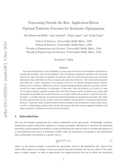 Forecasting Outside the Box: Application-Driven Optimal Pointwise Forecasts for Stochastic Optimization
