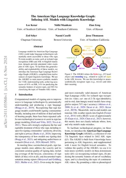 The American Sign Language Knowledge Graph: Infusing ASL Models with
  Linguistic Knowledge