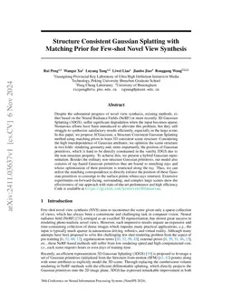 Structure Consistent Gaussian Splatting with Matching Prior for Few-shot
  Novel View Synthesis