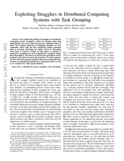 Exploiting Stragglers in Distributed Computing Systems with Task
  Grouping