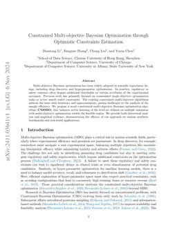 Constrained Multi-objective Bayesian Optimization through Optimistic Constraints Estimation