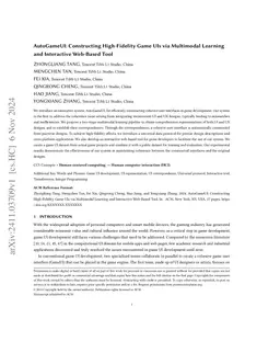 AutoGameUI: Constructing High-Fidelity Game UIs via Multimodal Learning
  and Interactive Web-Based Tool