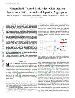 Generalized Trusted Multi-view Classification Framework with Hierarchical Opinion Aggregation