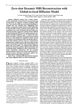 Zero-shot Dynamic MRI Reconstruction with Global-to-local Diffusion
  Model