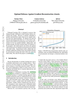 Optimal Defenses Against Gradient Reconstruction Attacks